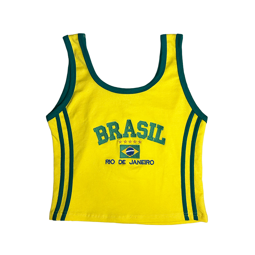 Camisa Regata Cropped + Short Vintage Curto