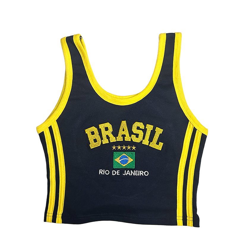 Camisa Regata Cropped + Short Vintage Curto