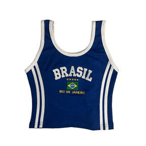 Camisa Regata Cropped + Short Vintage Curto