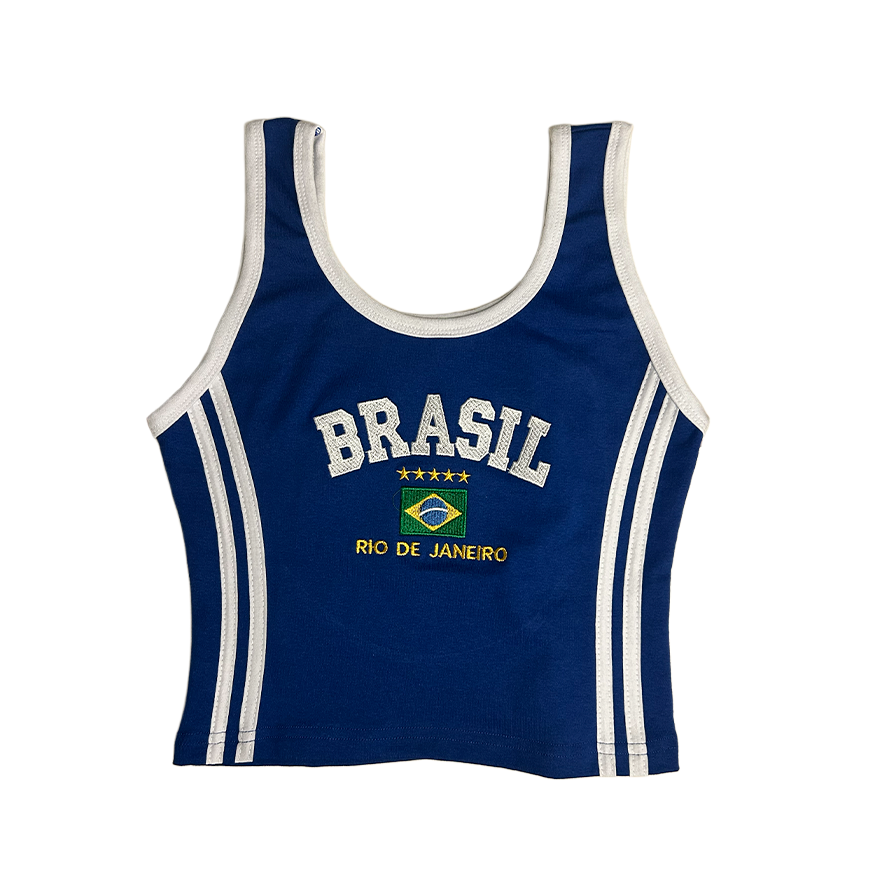 Camisa Regata Cropped + Short Vintage Curto