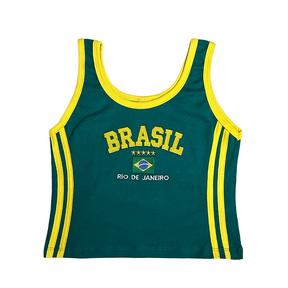 Camisa Regata Cropped + Short Vintage Curto