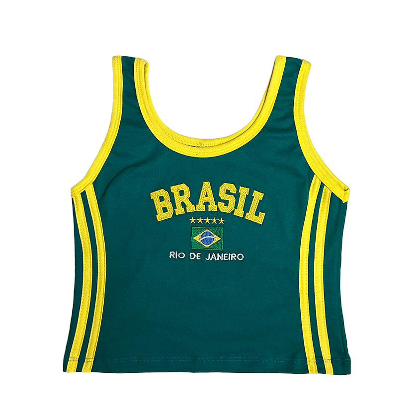 Camisa Regata Cropped + Short Vintage Curto