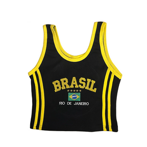 Camisa Regata Cropped + Short Vintage Curto